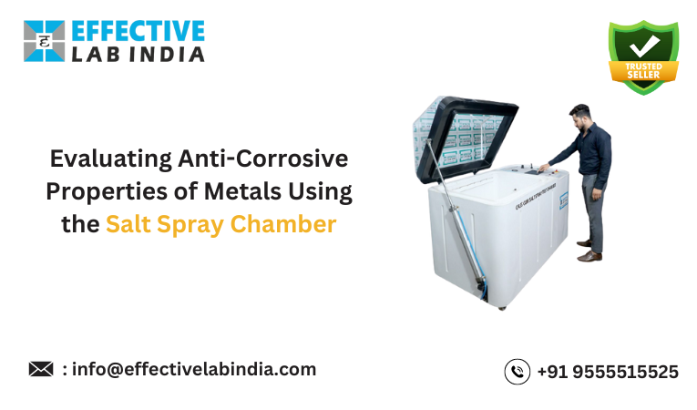 Evaluating anti corrosive properties of metals using the salt spray chamber
